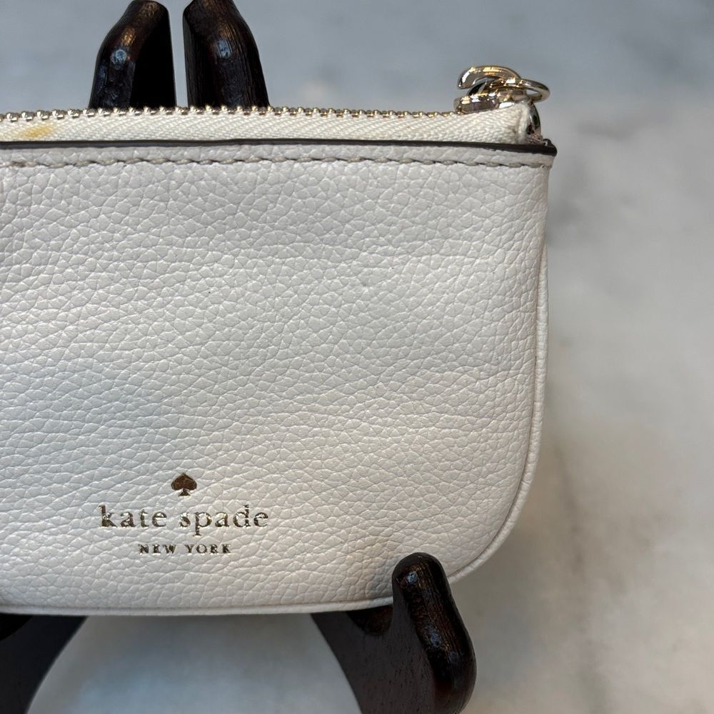Kate Spade Change Coin Purse Pebbled Leather Key Chain Coin Purse - Picture 6 of 13